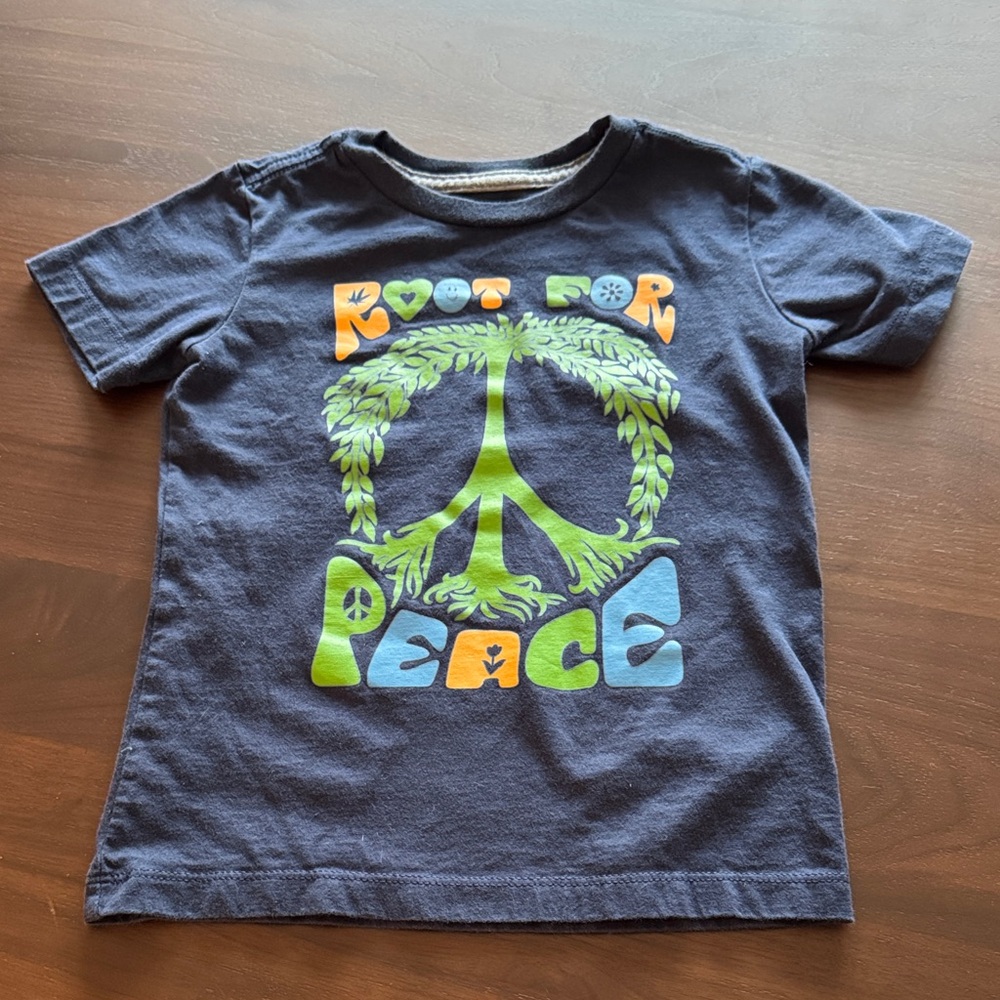 Patagonia Kids Navy Peace Graphic Tee